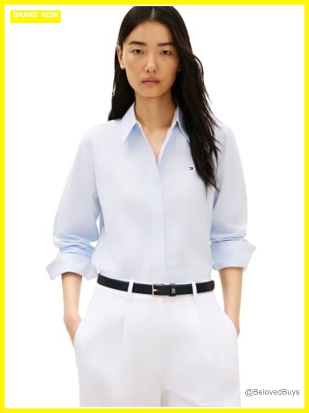 Long Sleeve Button Down Oxford Shirt Regular Fit Cotton Stretch